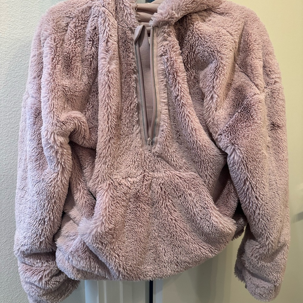 FP Movement - pink fluffy hoodie, half-zip - Picture 9 of 9